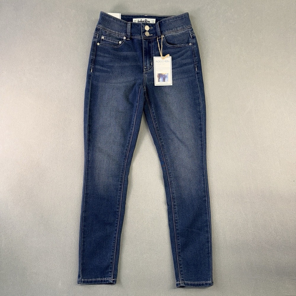 Women's Indigo Rein Mid Rise Ankle Jeans Blue Size 5 (27x27)